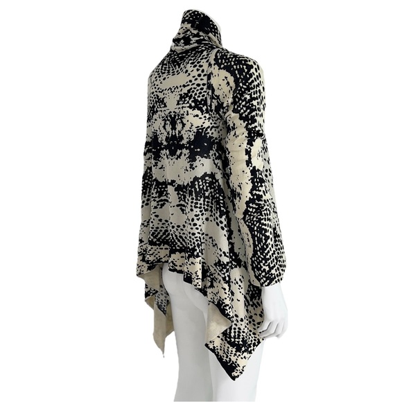 LINE the label Silk Knit Cardigan Sweater Shawl Cream & Black size XS - Picture 6 of 13